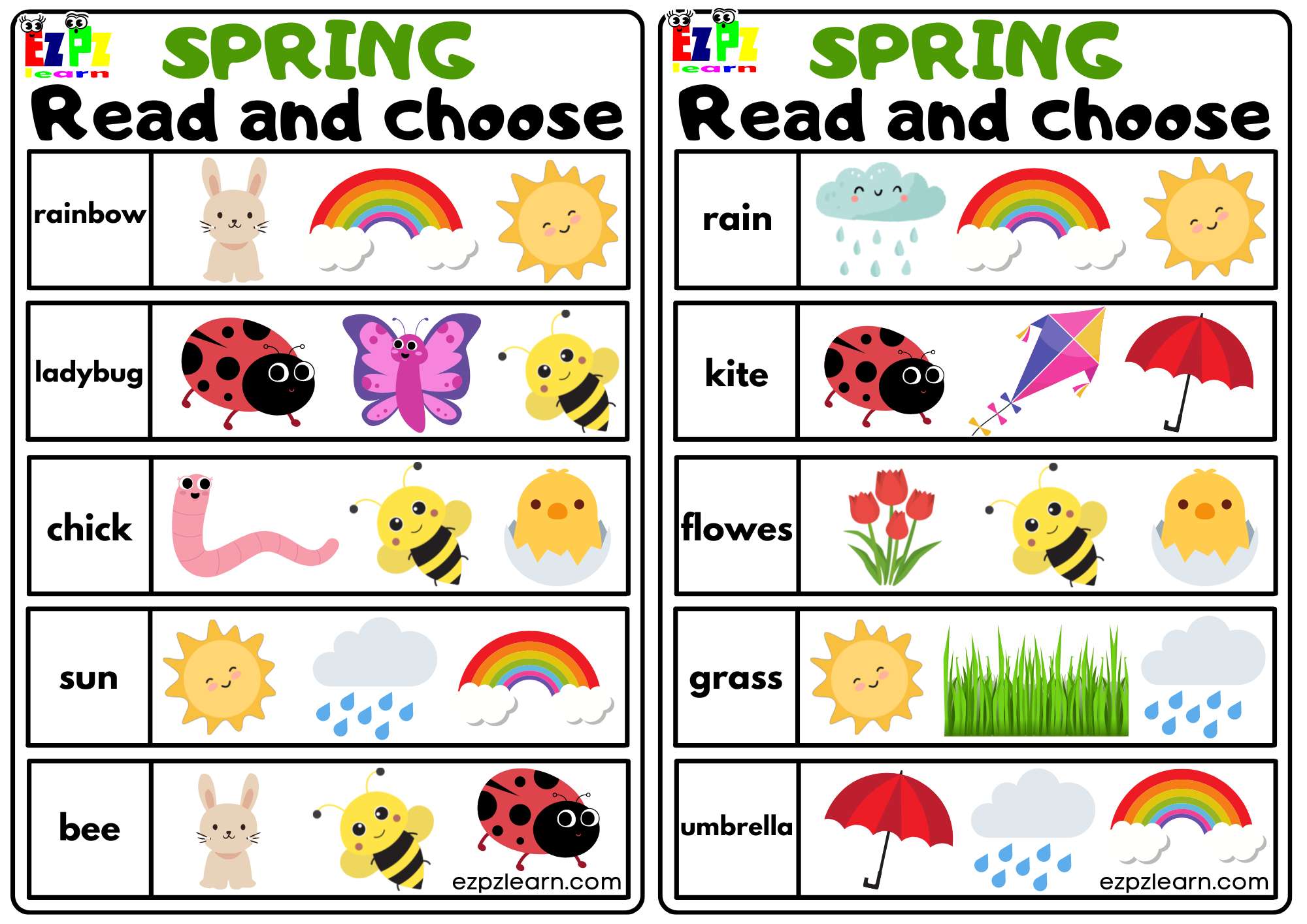 Spring Worksheets Pdf Free